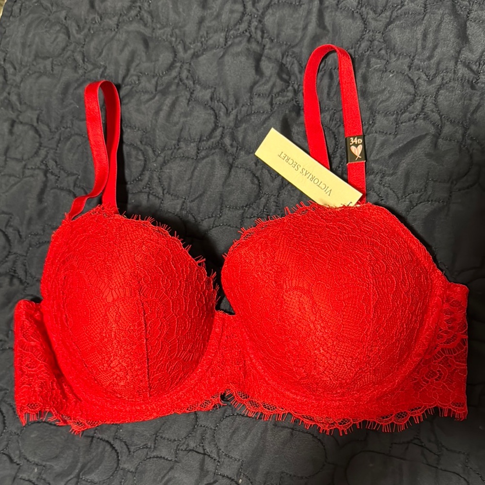Victoria's Secret Red Lace Bra